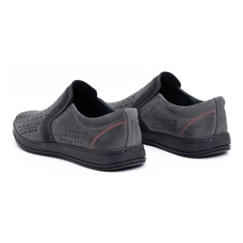 Olivier Mocasini din piele pentru bărbați pentru vară 713MP gri 4