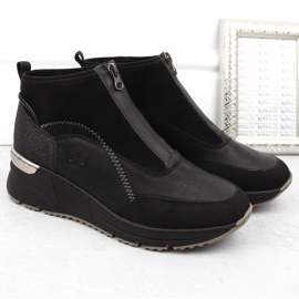 Ghete de damă negri adidași Rieker N6361-00 negru 2 Ghete de damă negri adidași Rieker N6361-00 negru 2