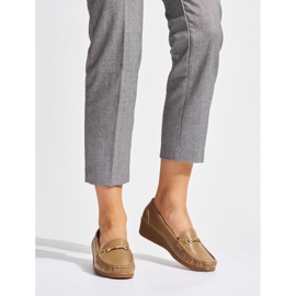 Mocasini maro ajurat cu pană joasă 2