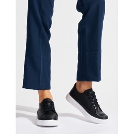 Tenisi negri ajurati din piele marca Sergio Leone negru 2