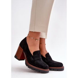 Pantofi de damă cu toc înalt din piele ecologică neagră Vinceza 58105 negru 1 Pantofi de damă cu toc înalt din piele ecologică neagră Vinceza 58105 negru 1