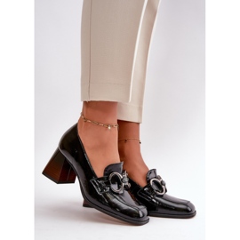 Pompi De Piele Cu Decoratie Neagra Laura Messi 2845 negru 1