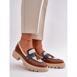 Mocasini din piele de damă maro Laura Messi 2835 1 Mocasini din piele de damă maro Laura Messi 2835 1