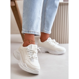 Pantofi de dama, pantofi sport cu talpa groasa, Lerila alba 2