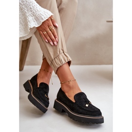 Mocasini De Damă Eco Suede Cu Decorat Negru Verindalle 2