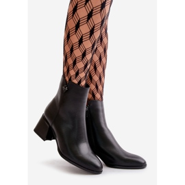 Ghete Izolatoare Elegante Dama Din Piele Naturala, Neagra Vinceza 77106 negru 1