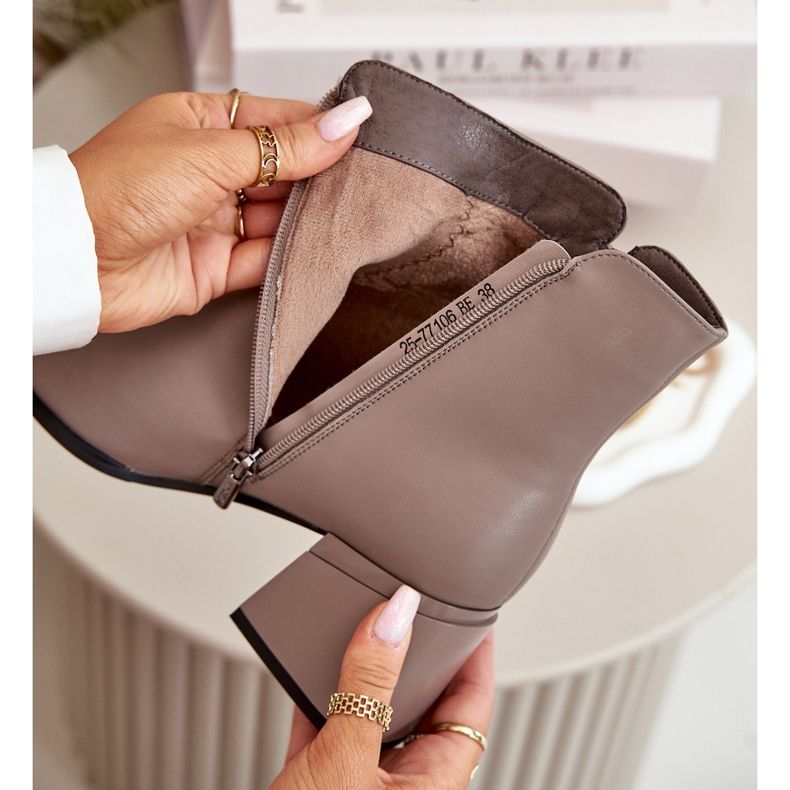 Ghete Izolatoare Elegante Dama Din Piele Naturala, Bej Vinceza 77106 2 Ghete Izolatoare Elegante Dama Din Piele Naturala, Bej Vinceza 77106 2