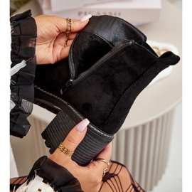 Cizme Izolatoare Dama Pe Toc Inalt Eco Suede Negru Irissinae 2