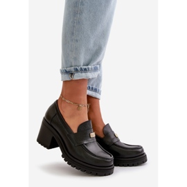 Zazoo 20168 Pantofi Eleganti Dama Toc Inalt, Piele Naturala, Negru 1