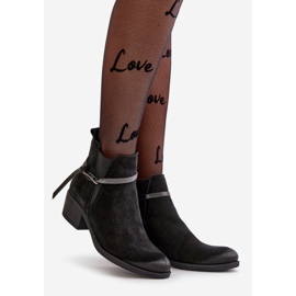 Zazoo 60478 Cizme din piele intoarsa cu toc inalt, izolate, inchise cu fermoar, negru 1