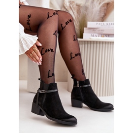 Zazoo 60478 Cizme din piele intoarsa cu toc inalt, izolate, inchise cu fermoar, negru 2