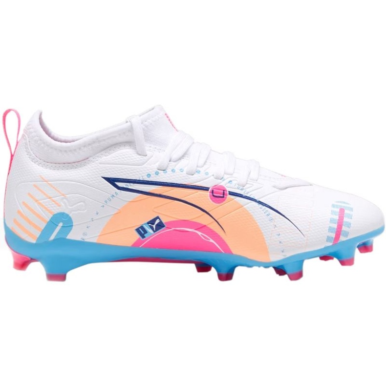 Pantofi de fotbal Puma Ultra 5 Match Vol. Up FG/AG 108065 01 alb 1