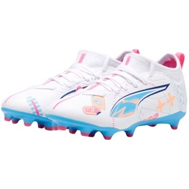 Pantofi de fotbal Puma Ultra 5 Match Vol. Up FG/AG 108065 01 alb 2