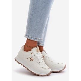 Pantofi Sport De Dama Cu Izolatie De Blana Pe Platforma, Lerisas Alb 1