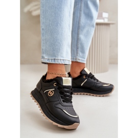 Pantofi Sport dama Izolati cu Blana, Platforma Lerisas Neagra negru 2