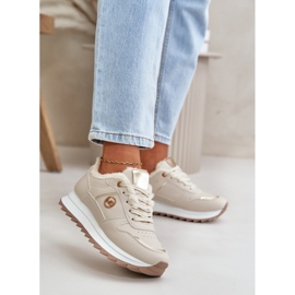 Pantofi sport dama captusiti cu blana, platforma bej deschis Lerisas 2 Pantofi sport dama captusiti cu blana, platforma bej deschis Lerisas 2
