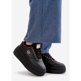 Pantofi sport izolați pentru damă, cu talpă groasă, Ardiela neagră negru 1 Pantofi sport izolați pentru damă, cu talpă groasă, Ardiela neagră negru 1