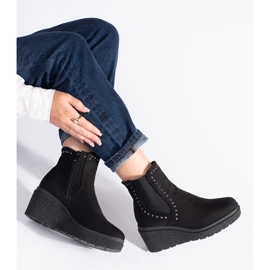 Cizme negre din piele intoarsa negru 1 Cizme negre din piele intoarsa negru 1