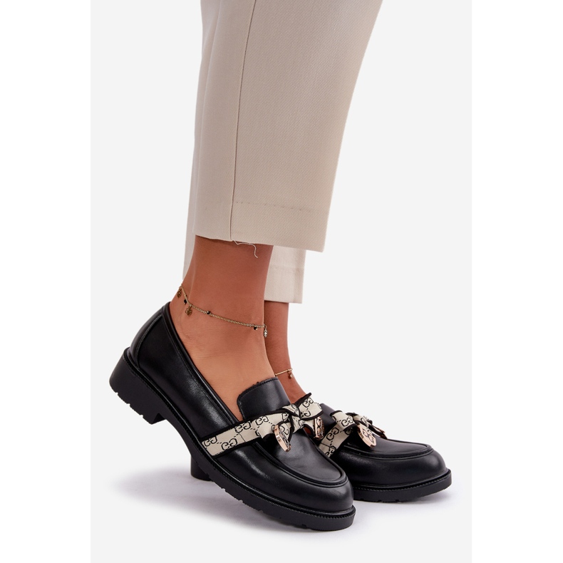 Pantofi din piele de dama Mocasini negri S.Barski HY330 negru 1