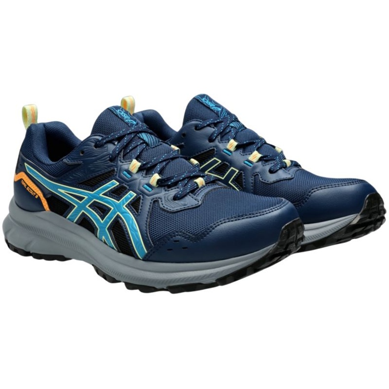 Pantofi de alergare Asics Trail Scout 3 1011B700-402 albastru 1
