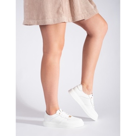 Pantofi sport de dama albi din piele 1