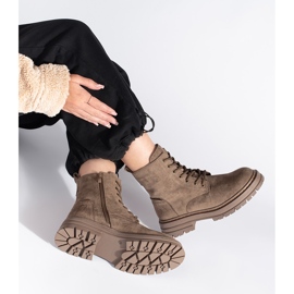 Cizme maro pentru muncitori cu șireturi de la Sergio Leone 1