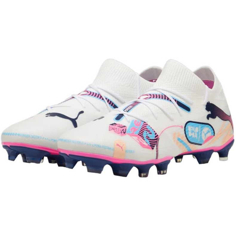 Pantofi de fotbal Puma Future 7 Match Vol. Up FG/AG M 108074 01 alb 2