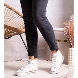 Adidași albi înalți din plasă strălucitoare de la Ranifali 1