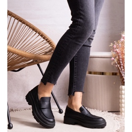 Pantofi negri din piele ecologica Seraphin negru 1