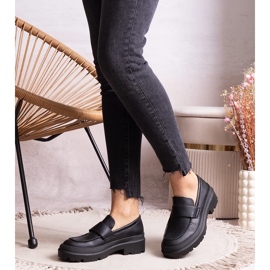 Pantofi negri din piele ecologica Seraphin negru 2