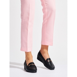 Mocasini negri cu pană negru 1