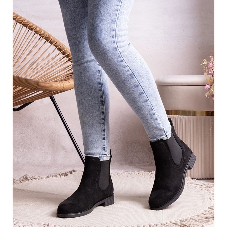 Botine negre Slip-on de Szamiran negru 1