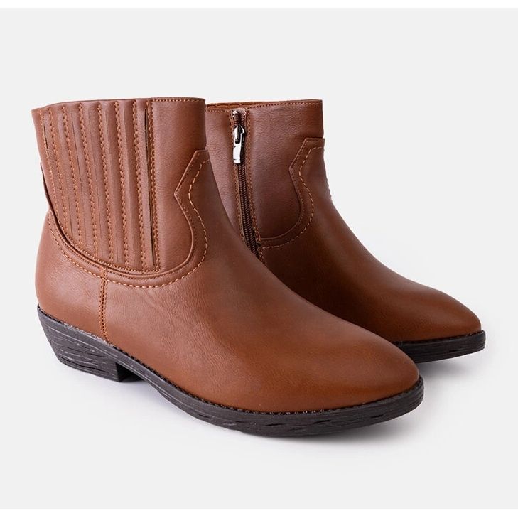 Cizme de cowboy maro izolate de la Jolicoeur 1