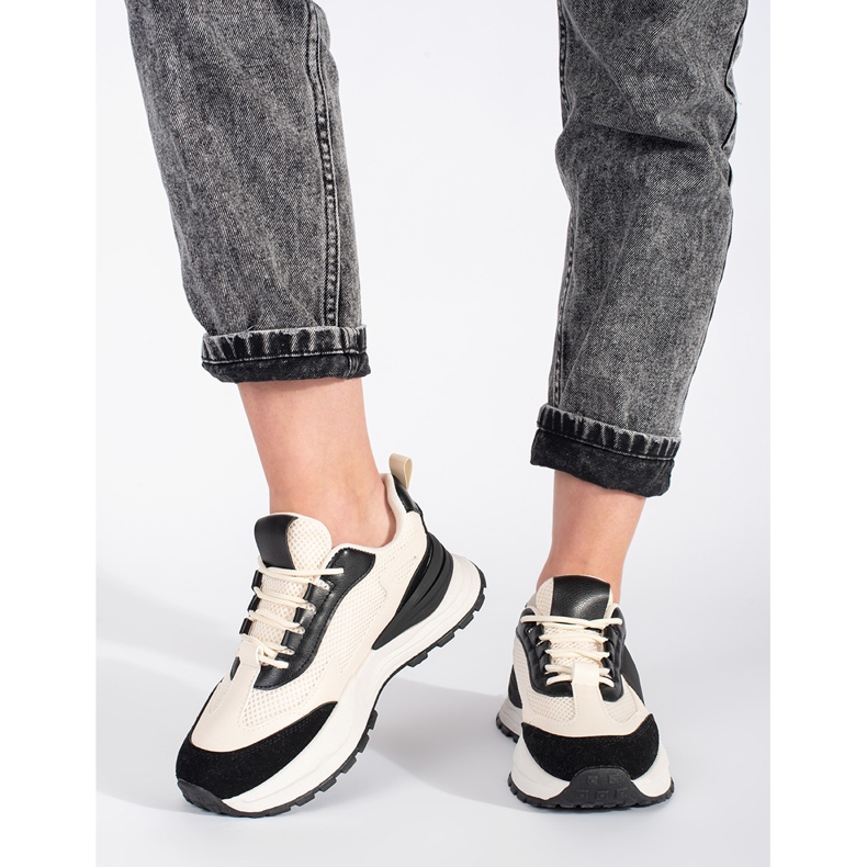 Pantofi sport dama negri si bej negru 2