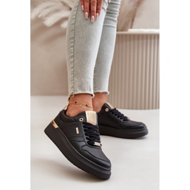 Pantofi de damă pe platforma Big Star OO274758 HI-POLY System Black negru 2
