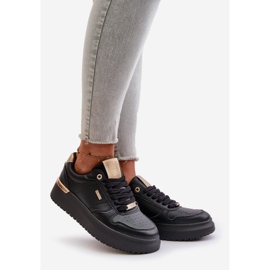 Pantofi de damă pe platforma Big Star OO274758 HI-POLY System Black negru 1