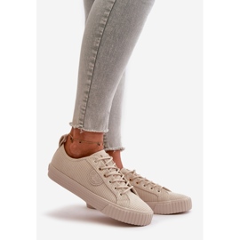 Pantofi de damă, izolați din velur, Big Star OO274812 Hi-Poly System Bej 1