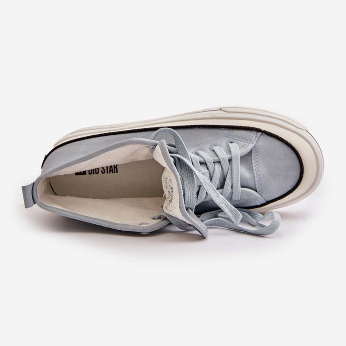 Pantofi de damă izolați pe platforma din piele ecologică Big Star OO274069 Albastru 1