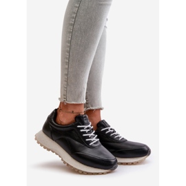 Pantofi de damă Pantofi sport din piele ecologică Big Star OO274024 Hi-Poly System Black negru 1