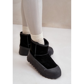 Cizme izolate de zăpadă din piele intoarsa pe platforma Big Star OO274A213 Negru 2