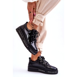 S.Barski Pantofi negri Chantal din piele lacuita negru 3