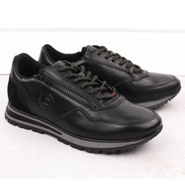 Pantofi confortabili din piele neagră pentru bărbați Bugatti OO153301 negru 1 Pantofi confortabili din piele neagră pentru bărbați Bugatti OO153301 negru 1