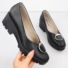 Pantofi slip-on dama neagra din piele Filippo DP4569 negru 1