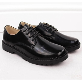 Pantofi de dama neagra cu siret Filippo DP6431 negru 2