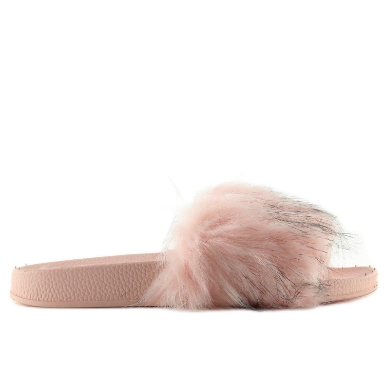 Papuci roz cu blana zy383-007-1 roz 1