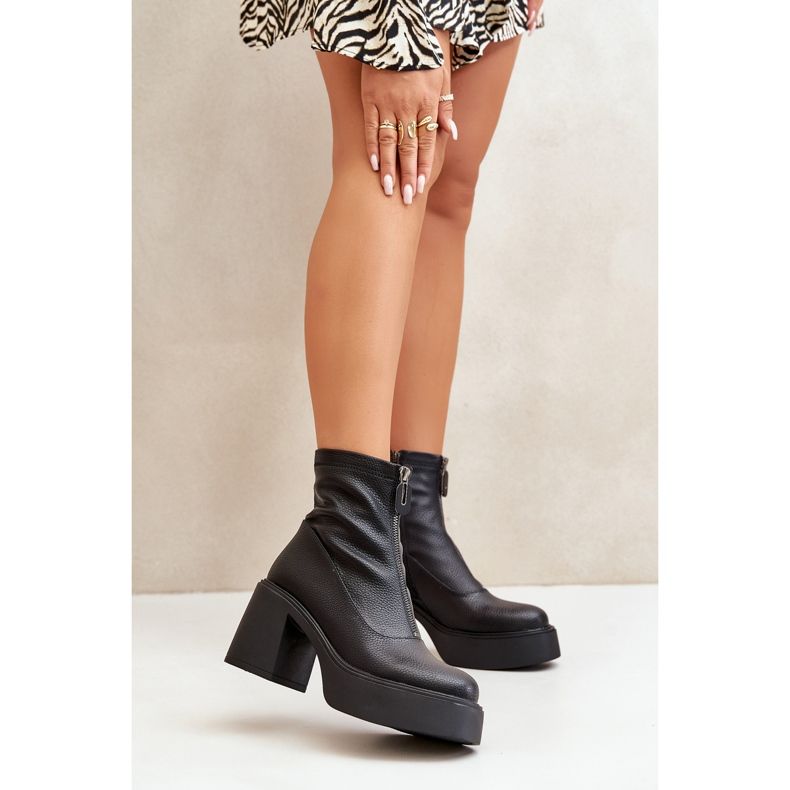 Cizme Izolatoare De Dama Pe Platforma Si Toc Inalt Negru Vinceza 66715 2