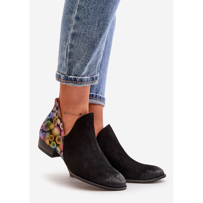 Botine Maciejka Piele Cu Decupaje 04091-77 Negru 1