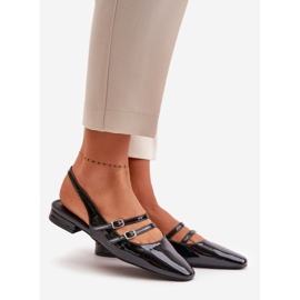 Balerini Lac Cu Bretele Pe Tocuri, Bialettia Neagra negru 1