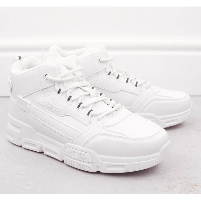Pantofi sport albi, înalți, pentru bărbați, Big Star OO174588 1
