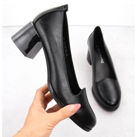 Pantofi negri cu toc de damă Potocki 12545 negru 1 Pantofi negri cu toc de damă Potocki 12545 negru 1
